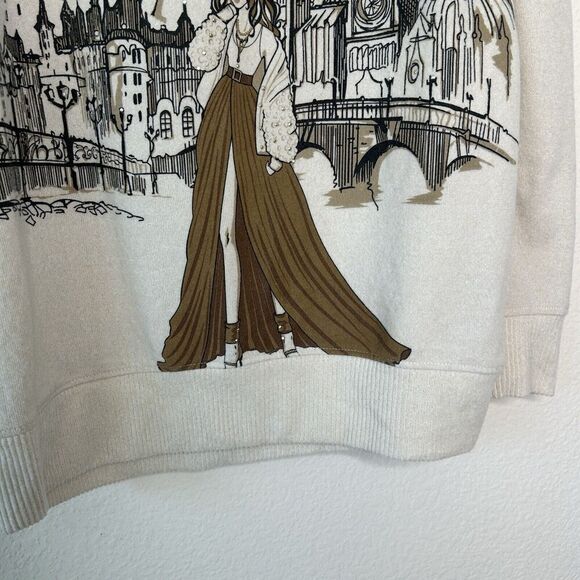 Love + Lace Studded Paris Girl Sweater M - Picture 3 of 11